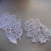 Venice flower applique white color 2 pieces