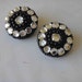 Very cute buttons with black beats and rhinestones 2 pieces listing
