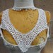 Cute venice applique ivory color front and back 1 pieces listing