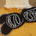 Cute flower applique black color