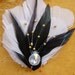 Feather applique white and black color