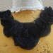 Cute embroidered chiffon flower applique black color