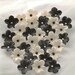 Cake Decorations Black and White Cherry Blossoms Gumpaste Flowers 25 piece set
