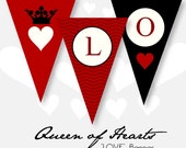 Queen of Hearts Valentine LOVE Banner - DIY Printable Il_170x135