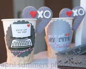 Valentine You're Just My Type Printable Party - Red and Gray - DIY Il_170x135