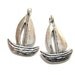 12 Sail Boat Antique Silver Charms 085