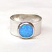 ON SALE 925 silver sterling with blue Opal ring size 8.5