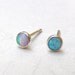 Tiny silver stud Opal Earrings Opal studs silver Earrings 4mm