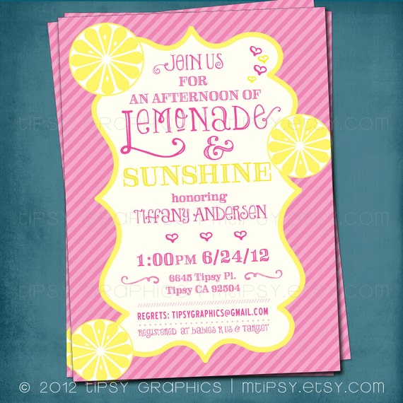 Lemonade Baby Shower Invitations 10