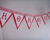 Christmas Bunting HOHOHO burlap and fabric holiday banner Il_170x135