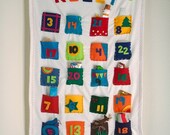 Advent Calendar Personalized Whimsical Colorful Fabrics fill yourself. Il_170x135