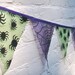 Halloween Bunting Purple and Green Spiders and Webs