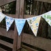 Bunting Flags SALE Fabric Spring Garden Yellow Green Aqua Blue Party decoration Wedding flags decoration