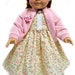Handmade 18 inch doll clothes fit American Girl Dolls Sun Dress w/ Sweater