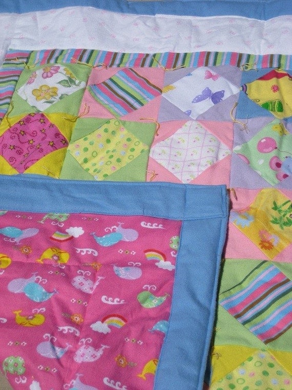 Quilt Baby Quilts Flannel / Lap Blanket Hand Made PINK
