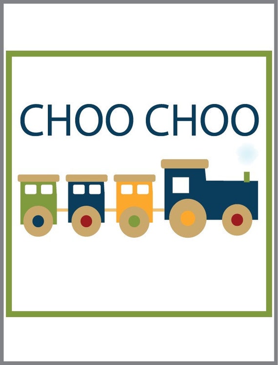 Items similar to CHOO CHOO Train Party Sign (PRINTABLE) on Etsy