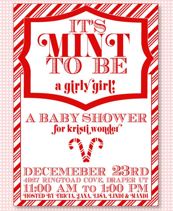 Christmas Baby Shower Party PRINTABLE Invitation by Love The Day Il_570xn