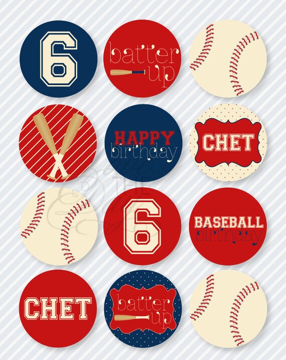Baseball Birthday PRINTABLE Party Circles by Love The Day Il_570xn