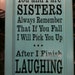 wooden Sisters signs with vinyl lettering