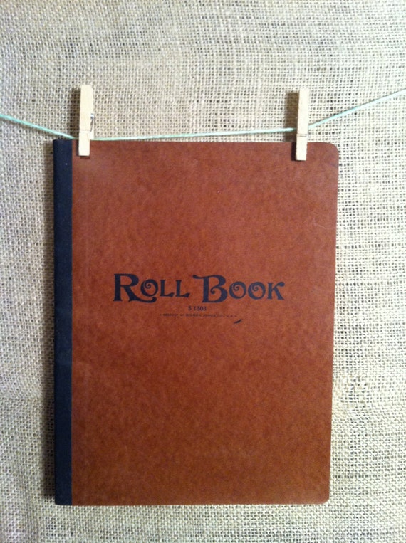 teacher roll book. vintage. never been used. great by duvdesigns