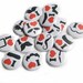 18 I Love Mustaches White PIN BACK Buttons