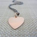 14K Rose Gold Necklace, Gold Heart Necklace, Rose Gold Heart Necklace, Heart Pendant Necklace