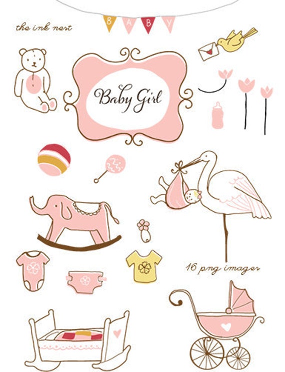 clipart for baby girl shower - photo #38