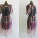 70s Sheer Dress / 1970s Dress / Flutter Fireworks Graphic XS S