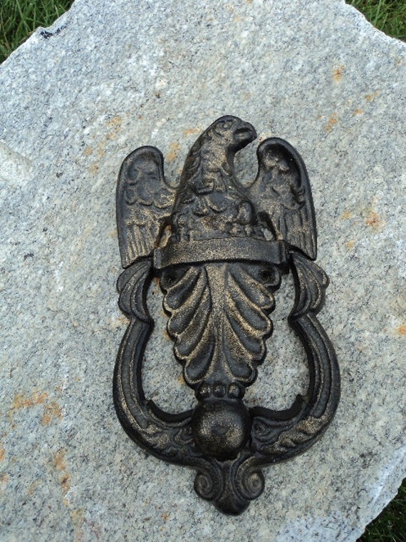 old cast iron eagle door knocker