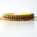 Beaded Friendship Bracelet, Yellow and Bronze