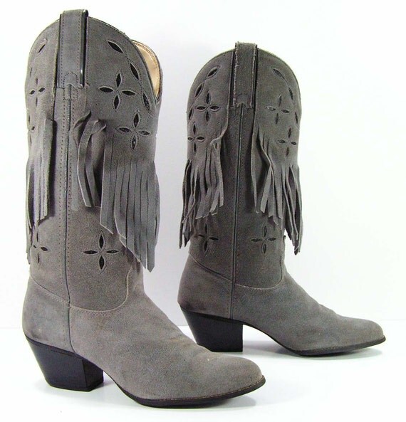 womens grey cowgirl boots