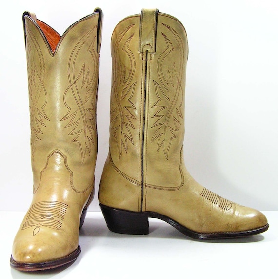 Vintage Miller Stockman cowboy boots mens 9 by vintagecowboyboots