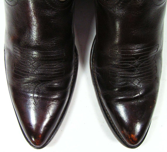 womens 10 M B vintage acme cowboy boots brown leather mens 9 b