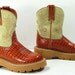 vintage cowboy boots brown childrens 10 boys girls western