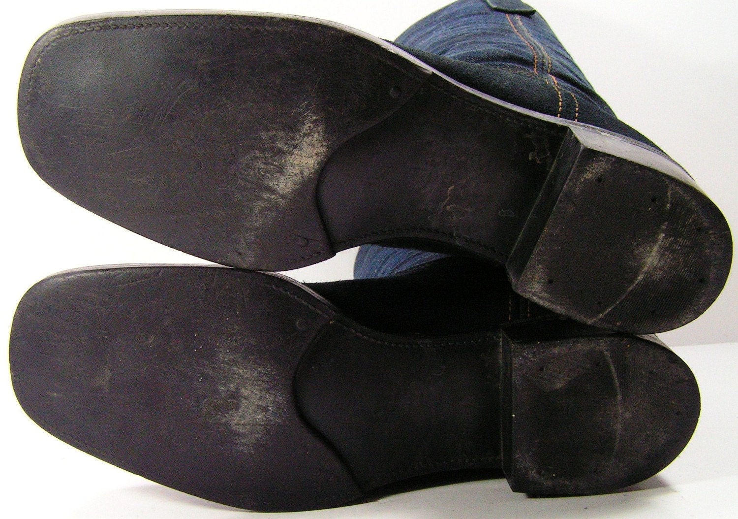 denim cowboy boots
