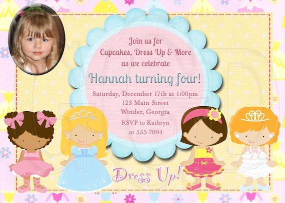 Dress Up Invitation Birthday Party-Digital File