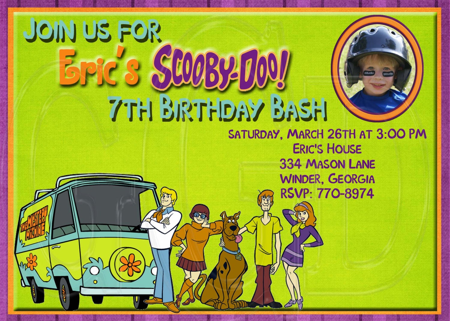 Scooby Doo Birthday invitation-Digital File