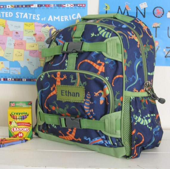 Upcycled Pottery Barn Backpack With Monogram Large Size