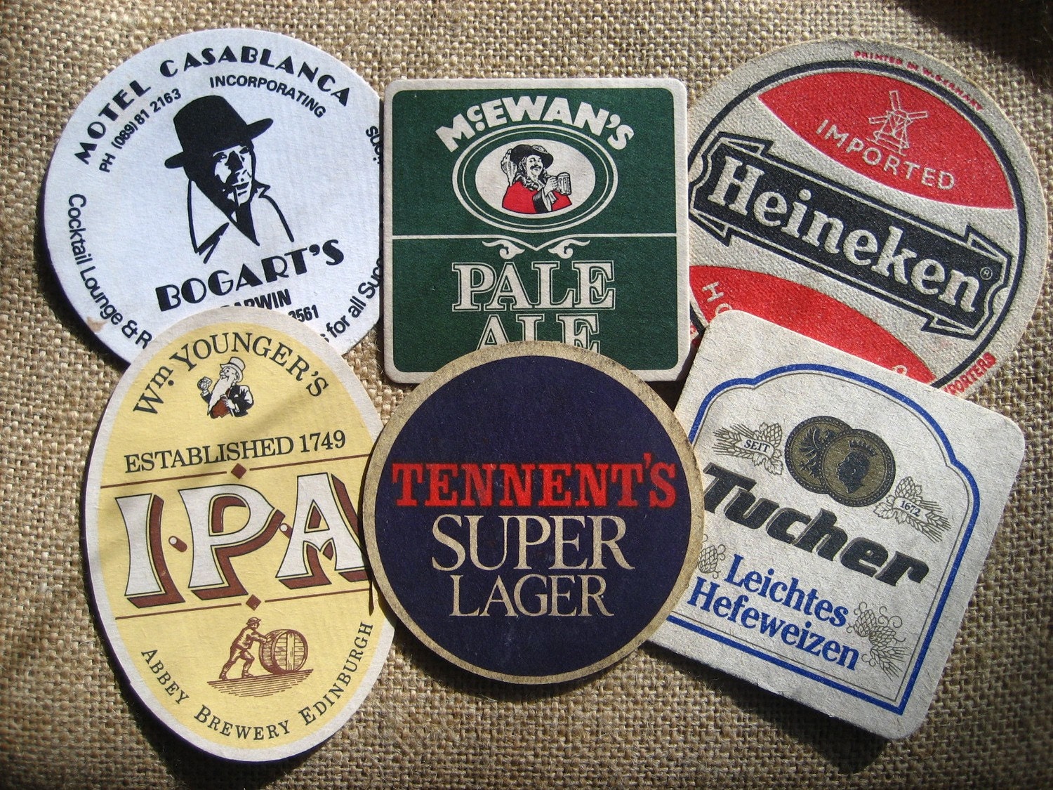 Vintage Bar Coasters 6 by GypsyOScrap on Etsy