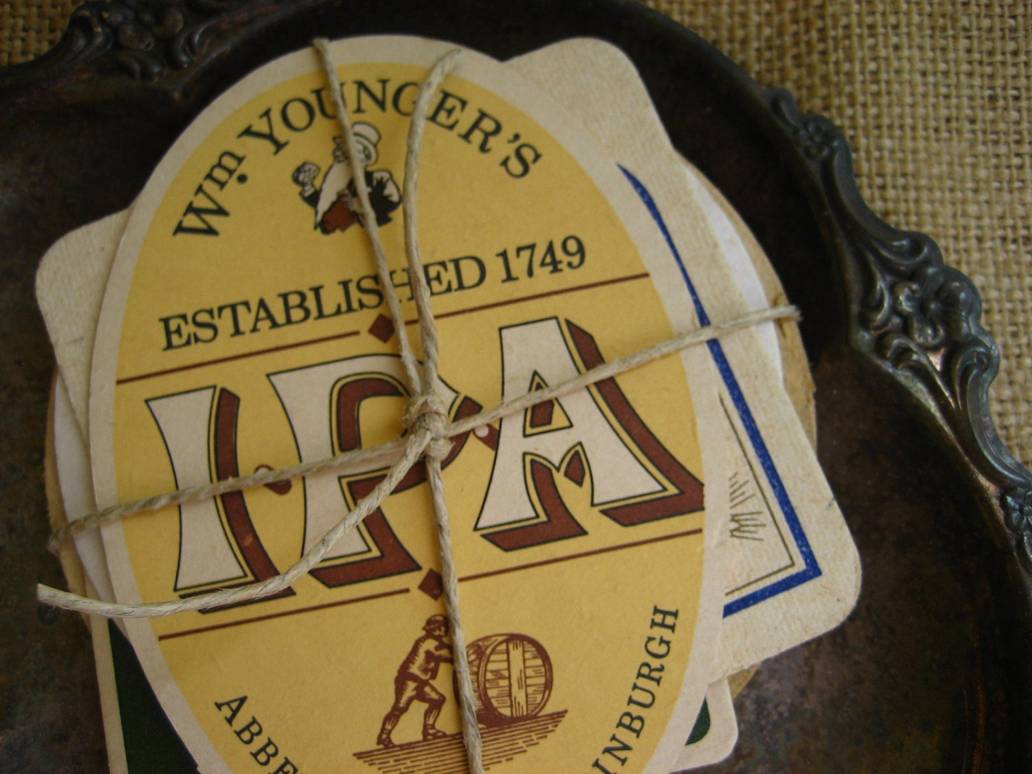 Vintage Bar Coasters 6 by GypsyOScrap on Etsy