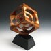 Walnut Cube Sculpture