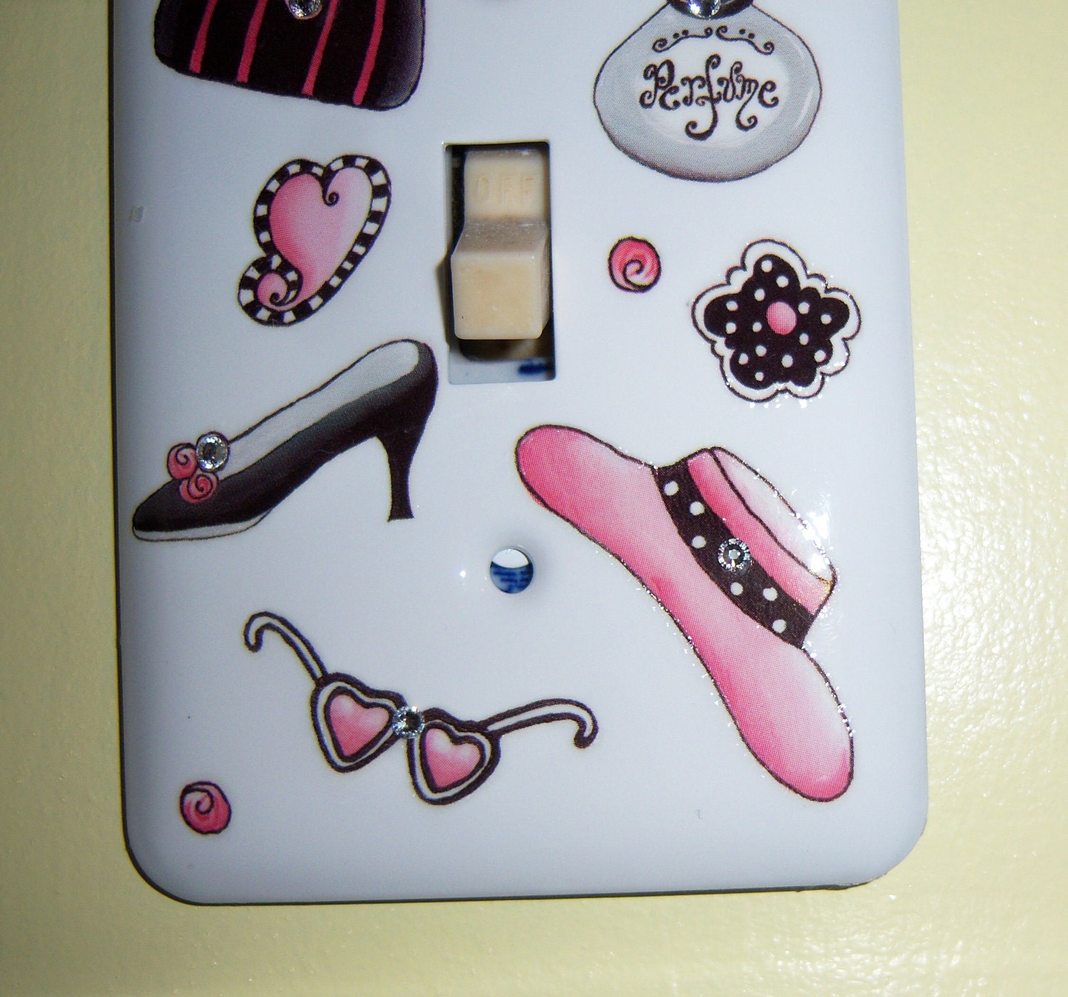 The Bloom Diva steel single light switch cover