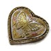 Vintage Heart Brass Belt Buckle Womens 1980s Accessory Butterfly