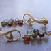 Tundra Sapphire Earrings in Matte Gold Setting.