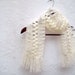 Hand crochet Scarf Cream Long Winter Accessories Holiday Accessories Spring Celebrations