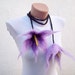 Felted Flower Scarf Necklace Purple Lilac Black Lariat Scarf Fall Fashion Holiday Accessories
