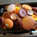 ON SALE Dark Orange Vintage Button Bracelet