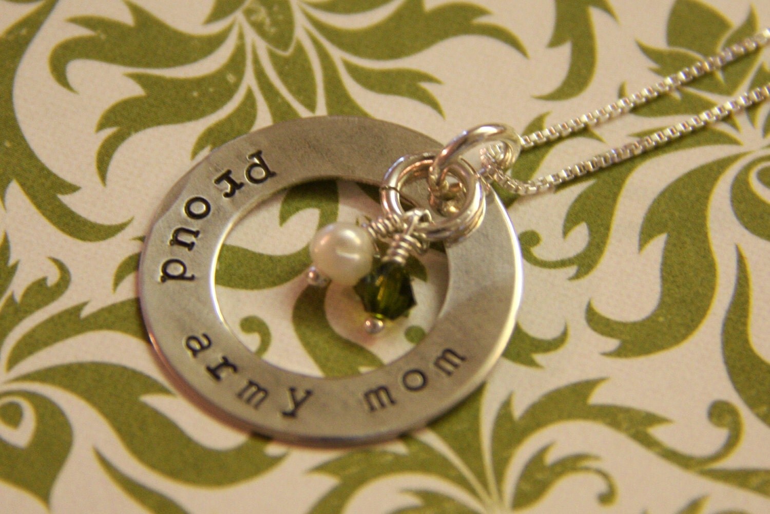 Army mom necklace by herhero on Etsy