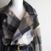 25% OFF - Vintage 80s Plaid Wool Wrap Blanket Coat