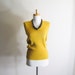 Vintage 80s Mustard Yellow Sweater Vest - S/M